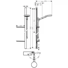 Душевая штанга HansGrohe Rainfinity 27673000