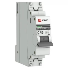 Выключатель автоматический ВА47-63 16А 1п однополюсный C 4,5кА тип AC (перемен.) mcb4763-1-16C-pro EKF
