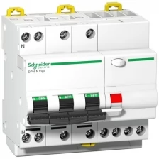 Дифференциальный автомат SCHNEIDER ELECTRIC 4п C 16А 30мА тип AC 6кА DPN N Vigi Acti9 A9D31716