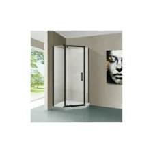 Vincea Душевой уголок Vincea Stresa VSP-1S900CLB, 900x900, черный, стекло прозрачное