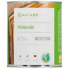 GNature 225, Möbelöl Масло с воском, для мебели и других деталей интерьера, подчеркивающее структуру дерева 0,75 л