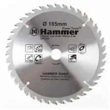 Диск пильный по дереву 185х20/16х40, CSB WD, 205-109, Hammer Flex