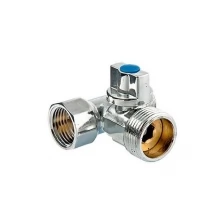 Кран 3-прох шаровой 1/2 - 3/4 - 1/2 вн/нар/нар для ст маш VALTEC VT.256.N.04