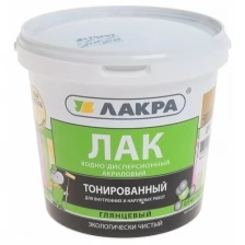 Лак воднодисперсионный тонированный Лакра 2,5кг, орех