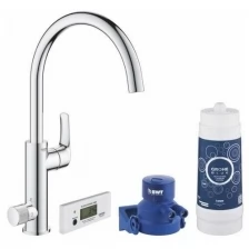 Смеситель для кухни, GROHE Blue Pure Eurosmart, стартовый комплект, хром, (30383000)