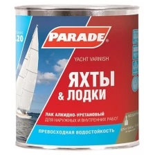 Лак алкидно-уретановый Parade L20 яхтный матовый 2,5 л