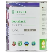 GNature 275, Bootslack Высокоэластичный, универсальный глянцевый яхтный лак, бесцветный 0,375 л