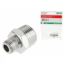 Соединение нар. резьба 1/2" х нар. резьба 1/4" (сталь) ECO (AS-MT12/MT14)