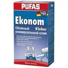 Пуфас 510 клей для обоев универсальный (0,5кг) / PUFAS N0510 Ekonom Euro 3000 клей обойный универсальный (500г)