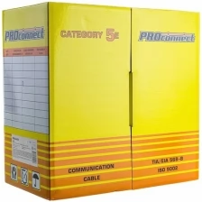 UTP 4PR 24AWG CAT5e информационный (0,5мм медь) (305м/бухта) ЭРА