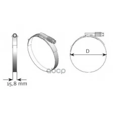 DIN98871_хомут червячный! 44-67x16мм (нерж) DINEX