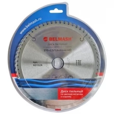 Диск пильный по цветным металлам и пластику BELMASH 210*2,5/1,6*30; 60T