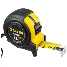 STAYER Рулетка STAYER MASTER 34025-03_z01, в ударостойком обрезиненном корпусе, 3м х 16мм