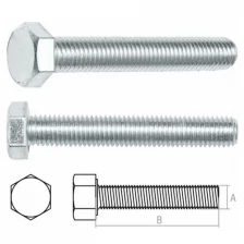 Болт М8х16 мм шестигр., цинк, кл.пр. 5.8, DIN 933 (20 кг.) STARFIX (SM-15469-20)